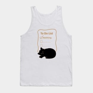 To Do List Nothing Lazy Day Tank Top